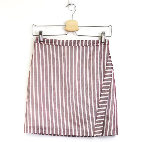 Revolve Dresses & Skirts - Revolve Metallic Shimmer Stripe Slit Mini Skirt